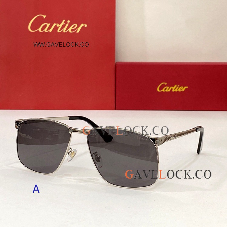 Cartier Santos de ct0322s Replica Sunglasses Silver Gray